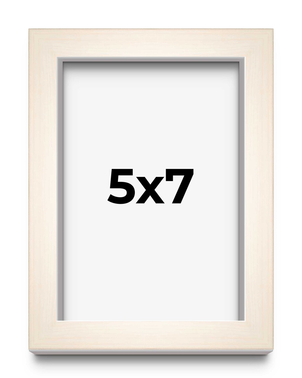 Photo Size Modernist White Picture Frame - UV Acrylic, Foam Board Backing, Hanging Hardware